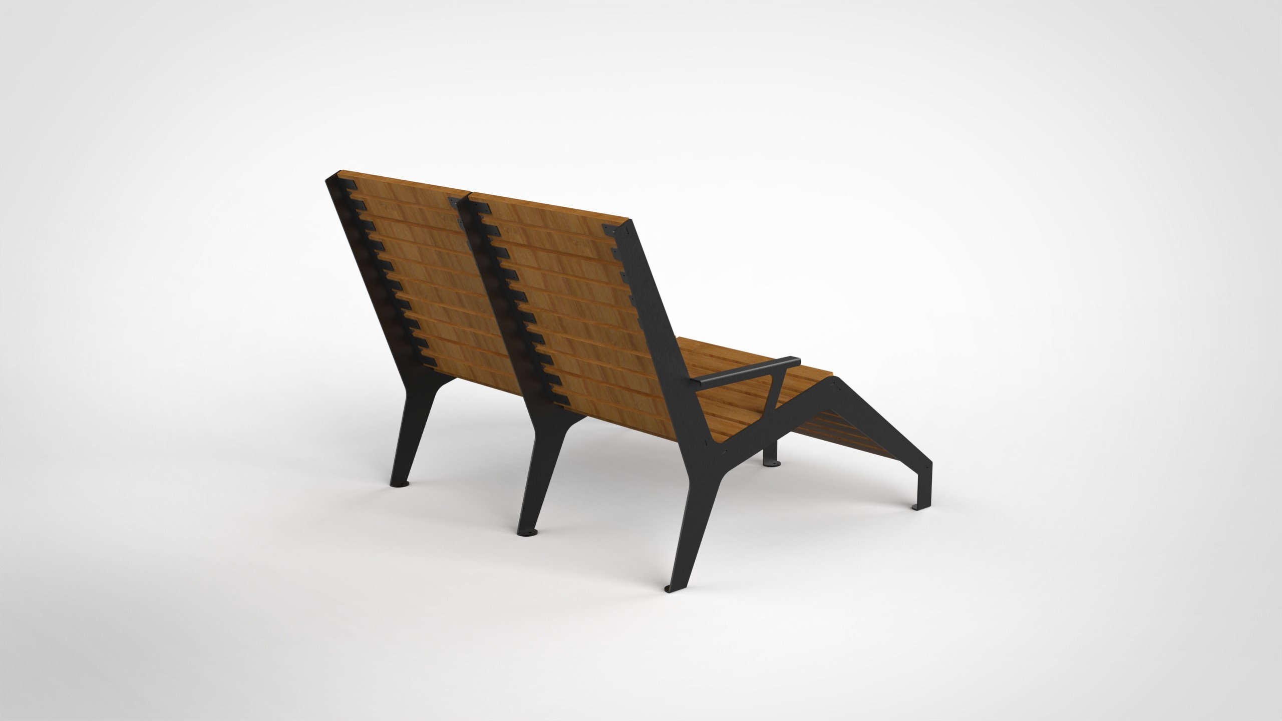 Damien double semi-reclining lounger 136 cm – photo 5