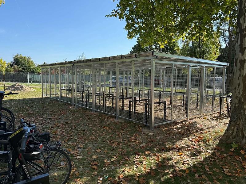 Fahrradüberdachung Niko abschließbar 25 Stellplätze 1098 cm – Foto 3