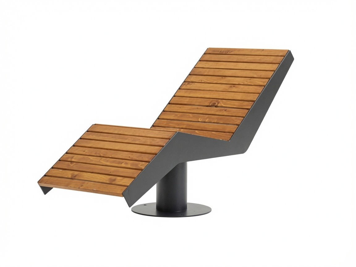 Kuba Swivel Semi-Reclining Lounger 164 cm