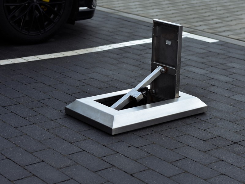 Darina flat parking barrier, stainless steel – photo 6