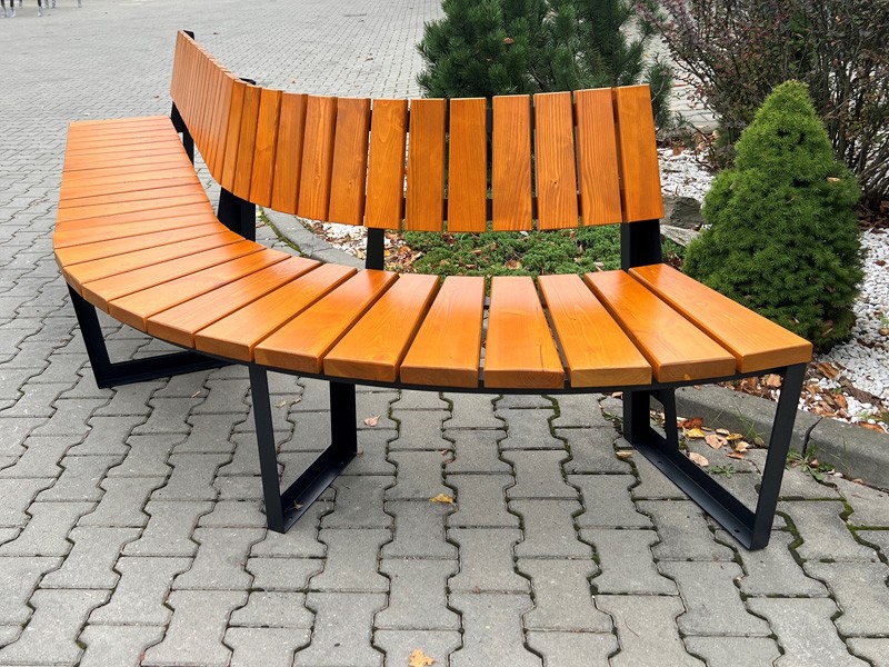 Maia Curved Bench with Convex Backrest, 1 Module, 212 cm – photo 5