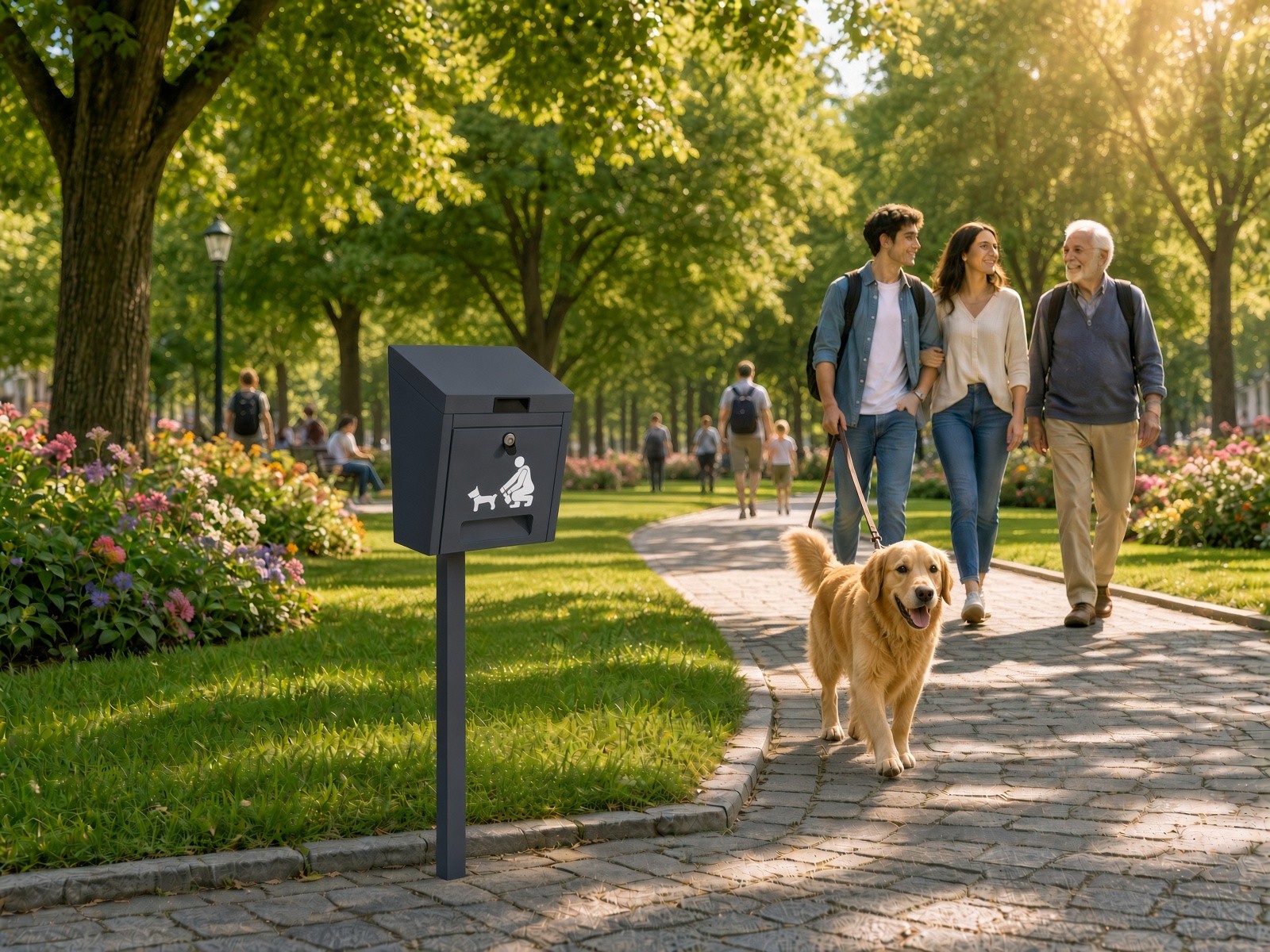 Roch Dog Waste Bin, Height 100 cm – photo 2