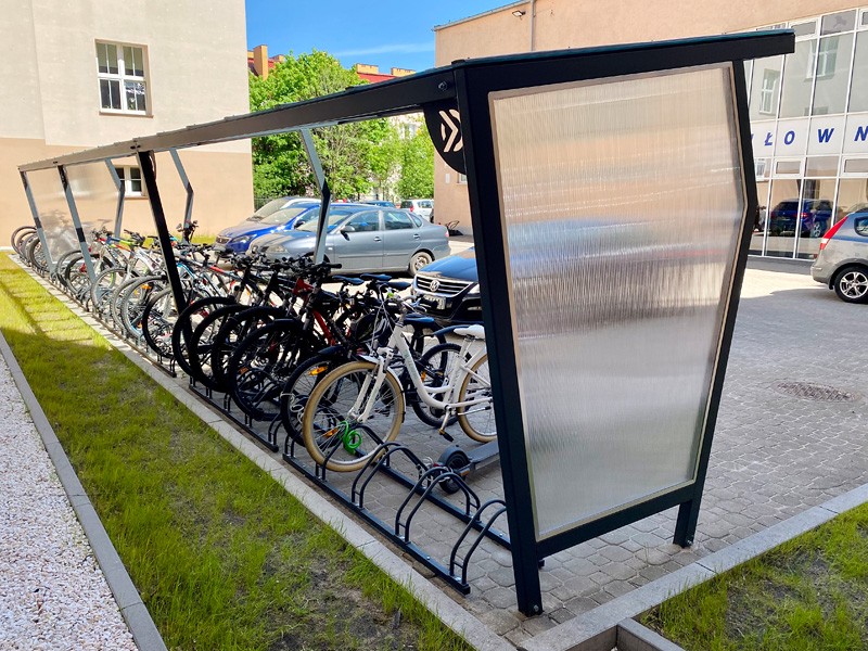 Fahrradüberdachung Stanley für 30 Fahrräder, 1260 cm – Foto 4