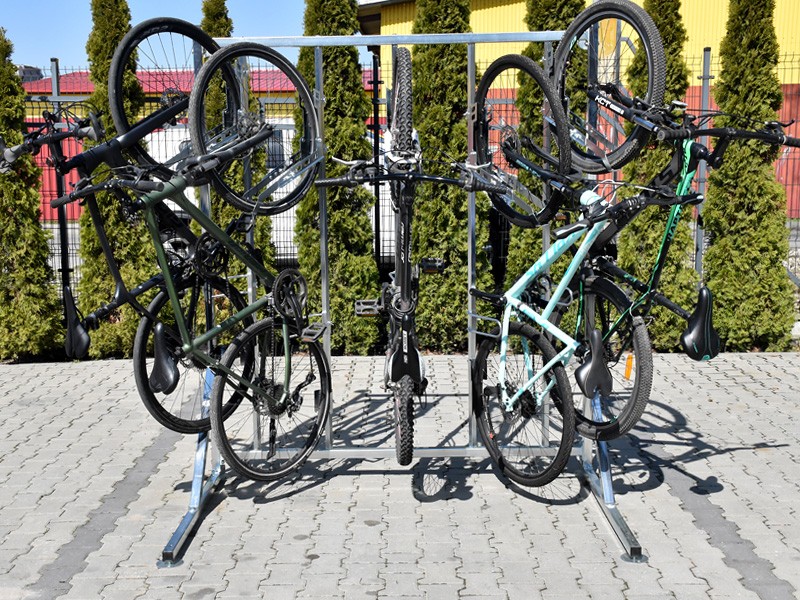 Fahrradhalter Aleksy, 5 Stellplätze, mit Gestell – Foto 3
