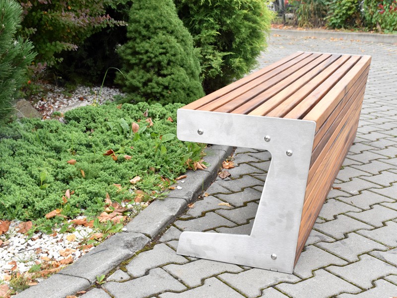 Gaja park bench without backrest, 182 cm, weight 49 kg – photo 4