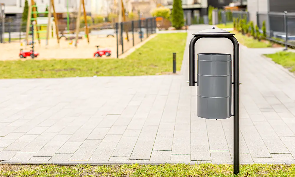 Izolda street litter bin 30 l, 116 cm high – photo 9
