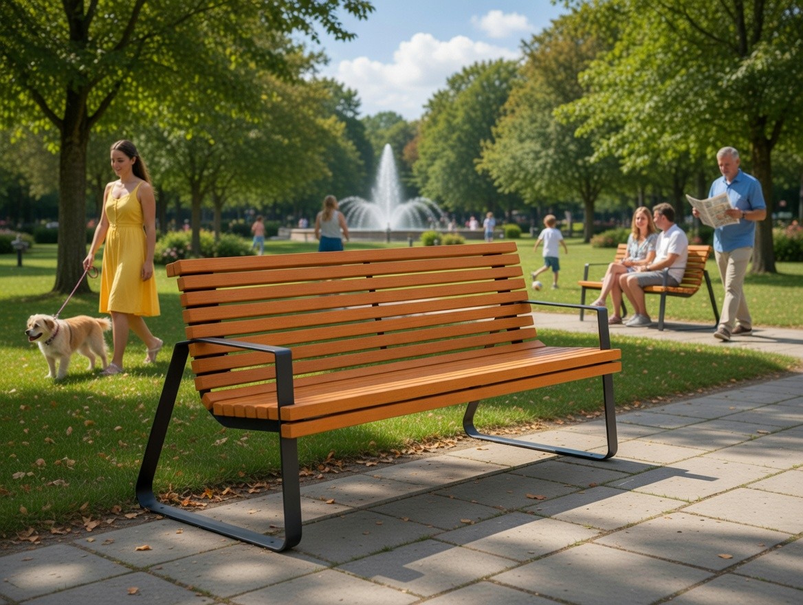 Jordan Park Bench with Backrest, 180 cm – photo 6