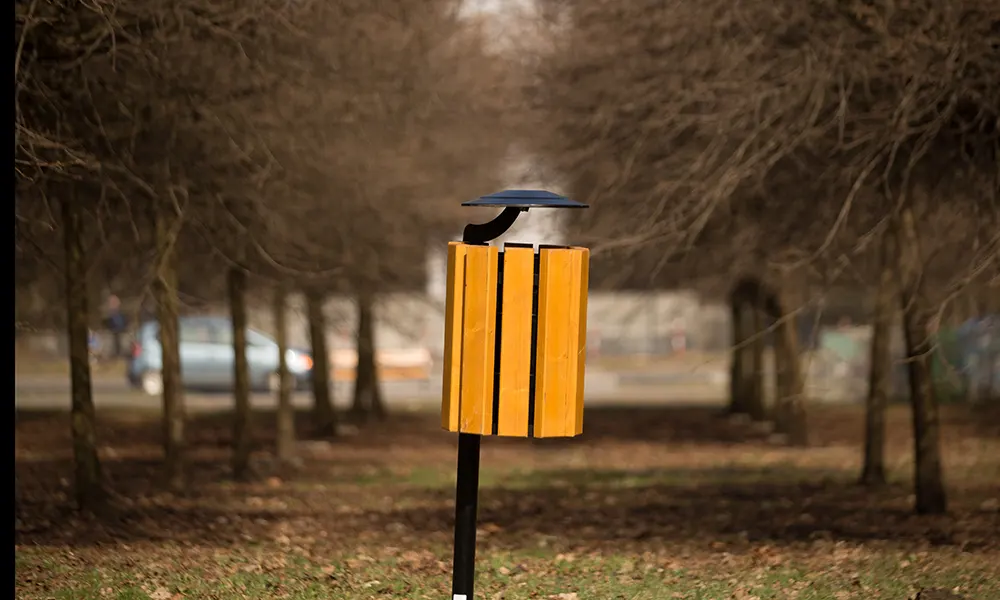 Alicia litter bin 30 l with canopy and ashtray – photo 8