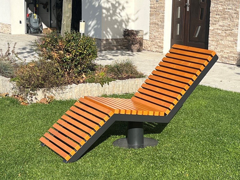 Inga swivel sun lounger, semi-reclining – photo 3