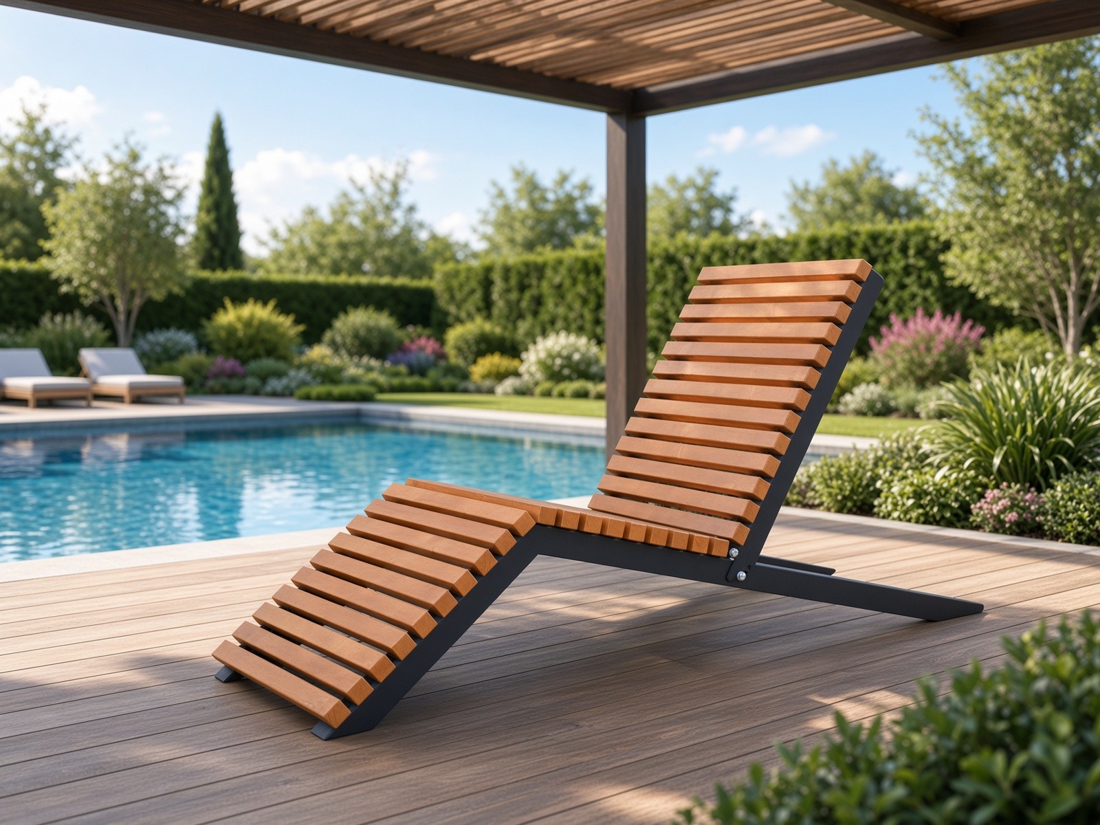 Inga sun lounger with 3-position adjustment – photo 2