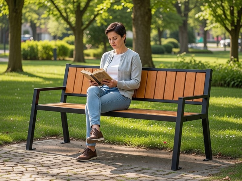 Nikodem Park Bench with Backrest 189 cm – photo 2