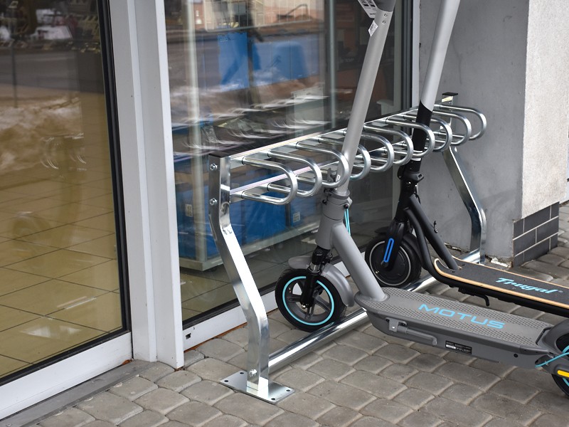 Scooterständer Kazimierz 5 Stellplätze 144 cm – Foto 5