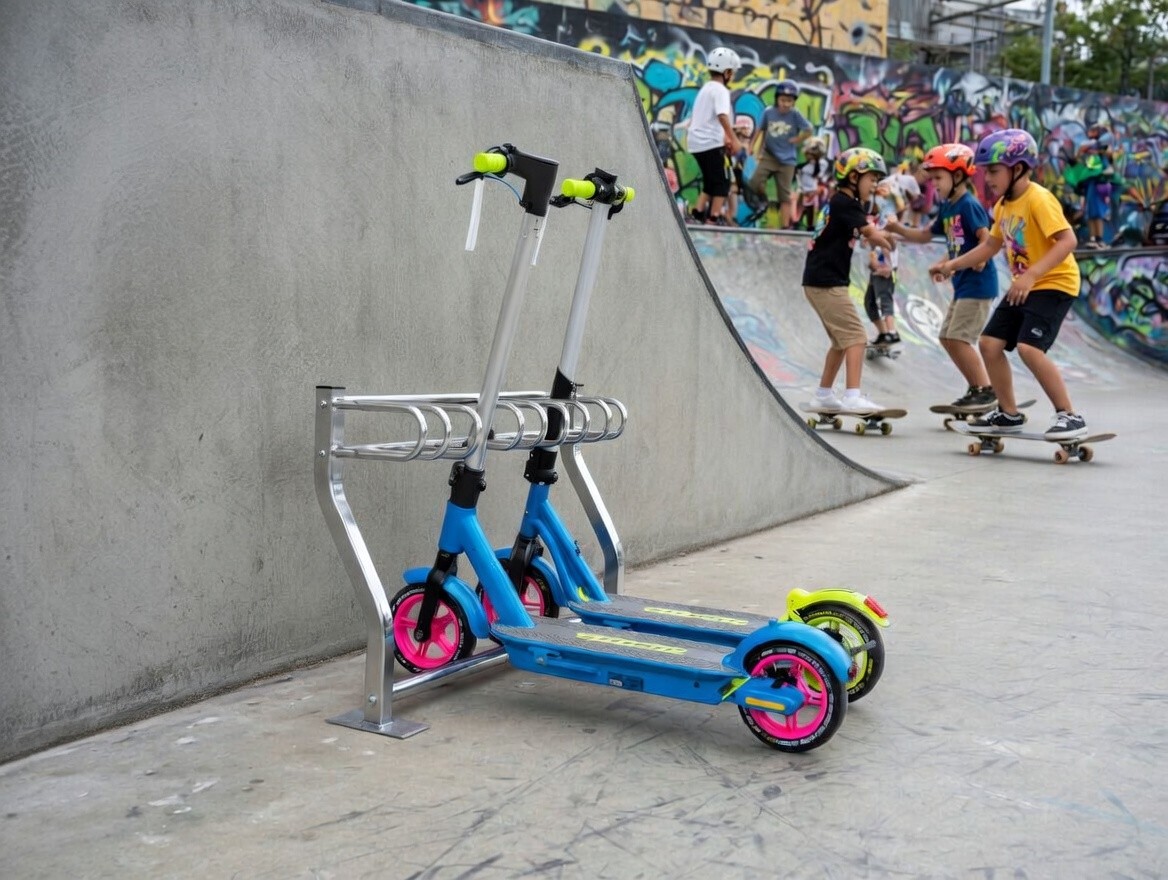 Scooterständer Kazimierz 5 Stellplätze 144 cm – Foto 7