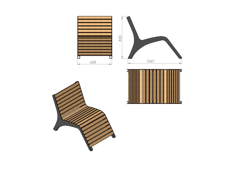 Teodora Sun Lounger 105 cm – photo 3