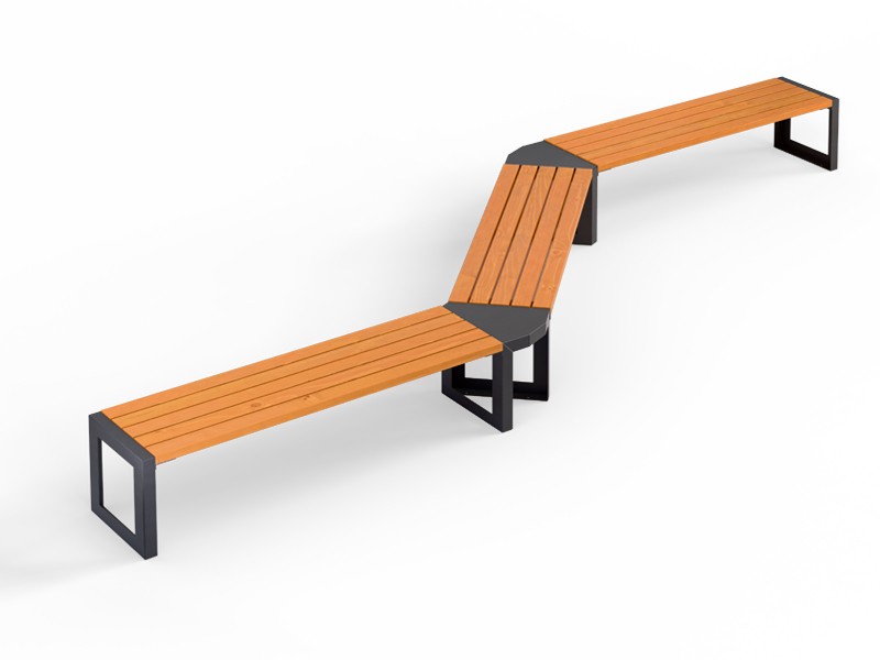 Brandon Triple S-Shaped Park Bench 546 cm – photo 4