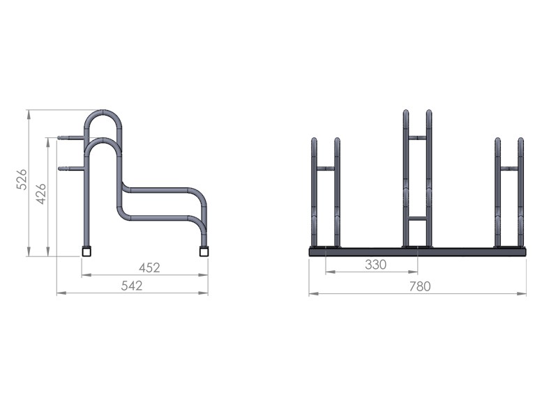 Scarlett Bike Rack, 3 Spaces – photo 7