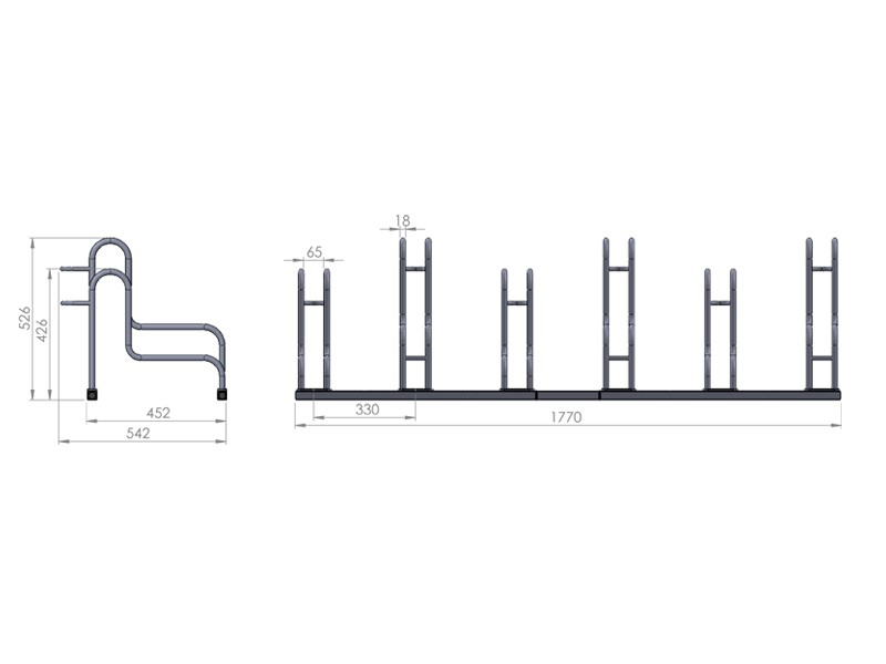 Scarlett Bike Rack, 6 Spaces – photo 7