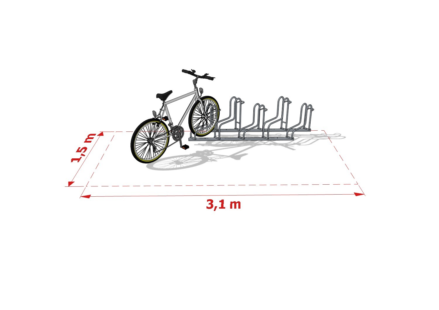 Scarlett 5-Space Bike Rack – photo 10