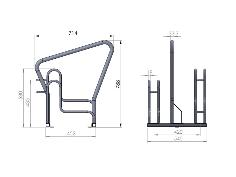 Scarlett 2-Space Bike Rack with Barrier – photo 4