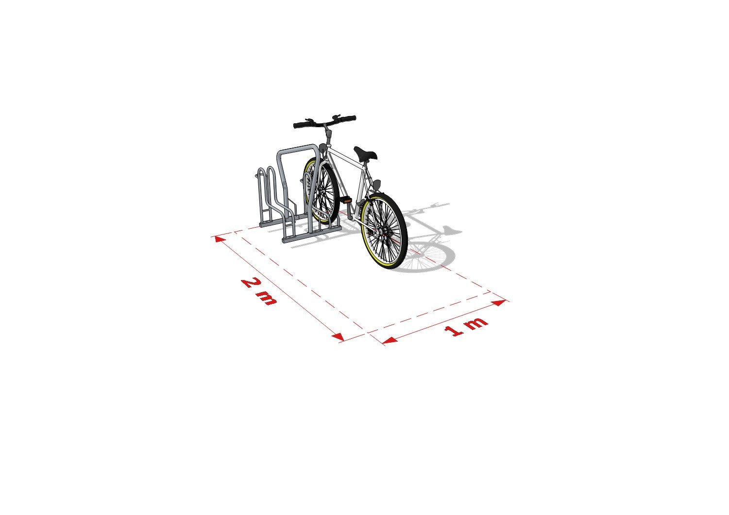 Scarlett 2-Space Bike Rack with Barrier – photo 5