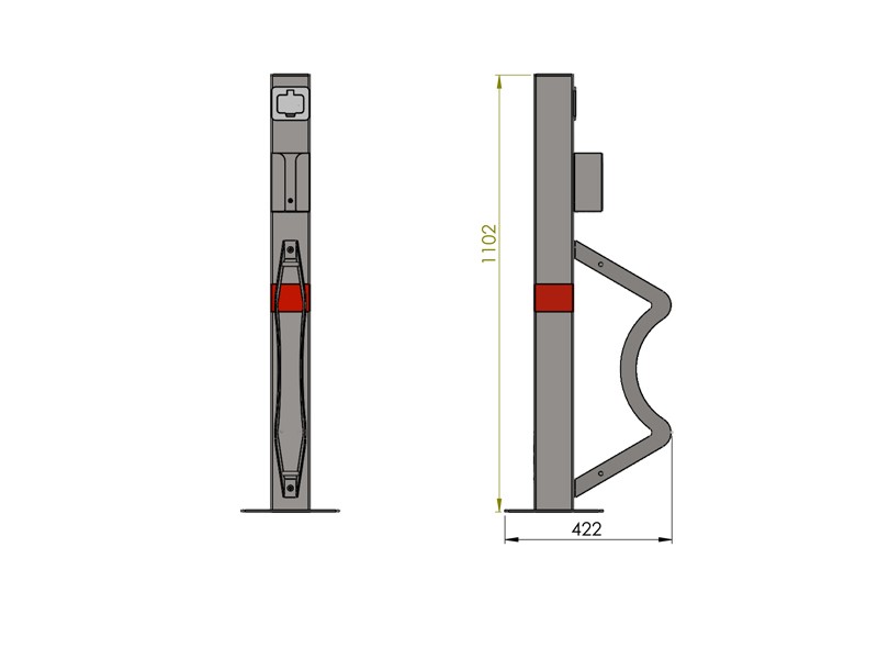 Nicolas 1-Space Bike Rack with Charging Station – photo 6