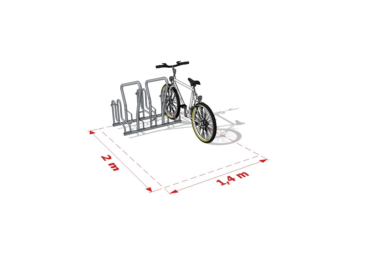 Scarlett 3-Space Bike Rack with Barrier – photo 5