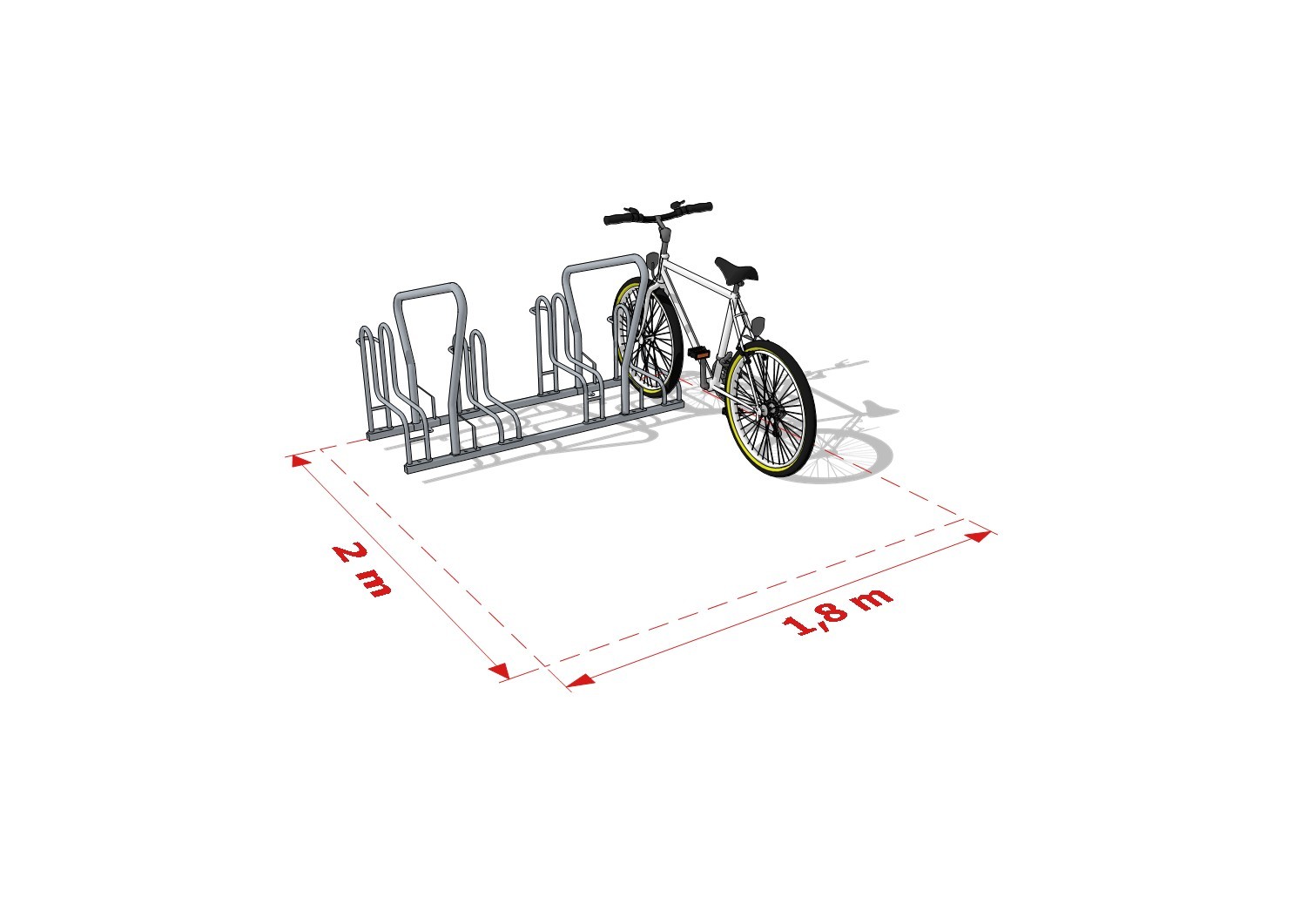 Scarlett 4-Space Bike Rack with Barrier – photo 5