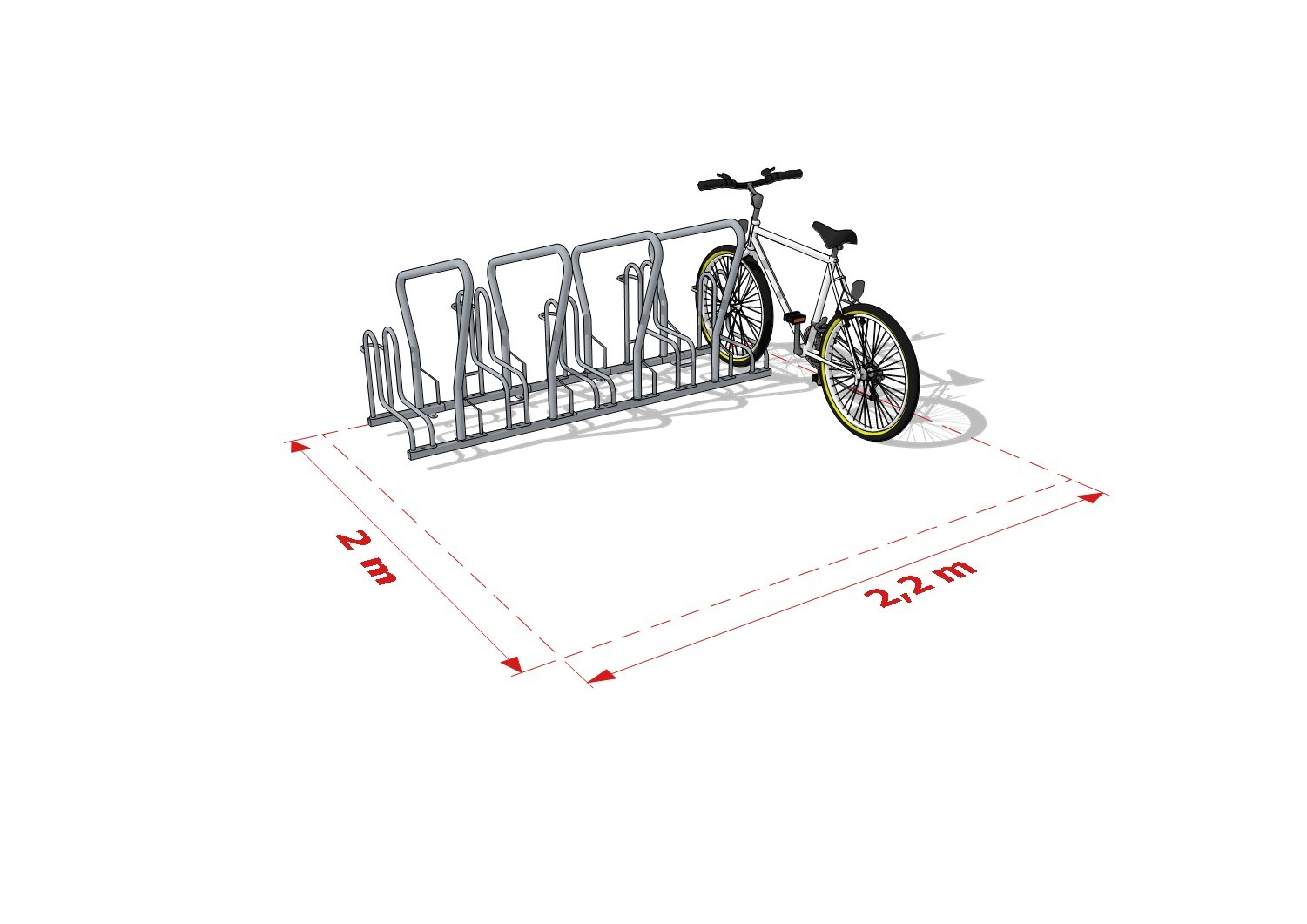 Scarlett 5-Space Bike Rack with Barrier – photo 5