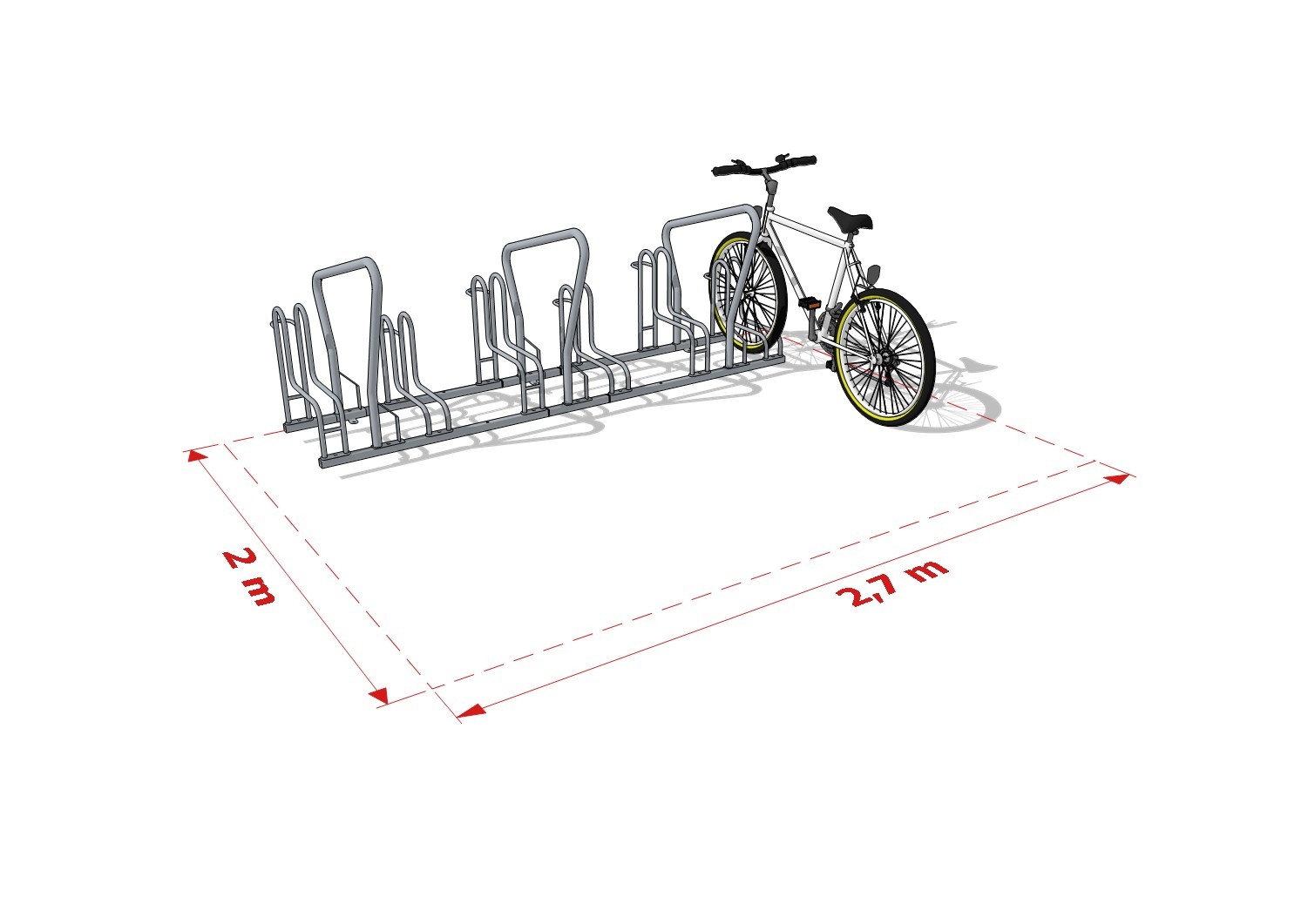 Scarlett 6-Space Bike Rack with Barrier – photo 5