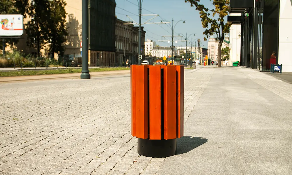 Kosz na śmieci Jagna 30 l z popielniczką – foto 5