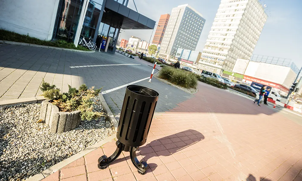 Władysława 30 l Street Litter Bin with Ashtray, Height 79 cm – photo 2