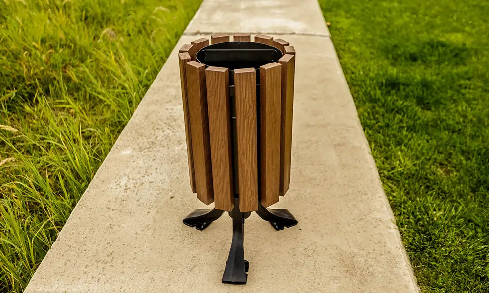 Richard 30 l Litter Bin with Ashtray, WPC – photo 4