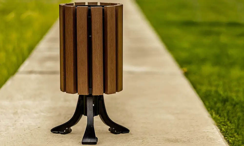 Richard 30 l Litter Bin with Ashtray, WPC – photo 8