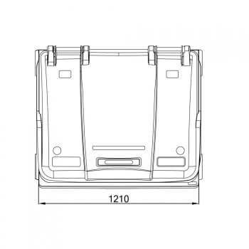 ESE 1100 l Waste Container, Red – photo 4