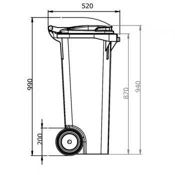 ESE 80 l Wheelie Bin – photo 6