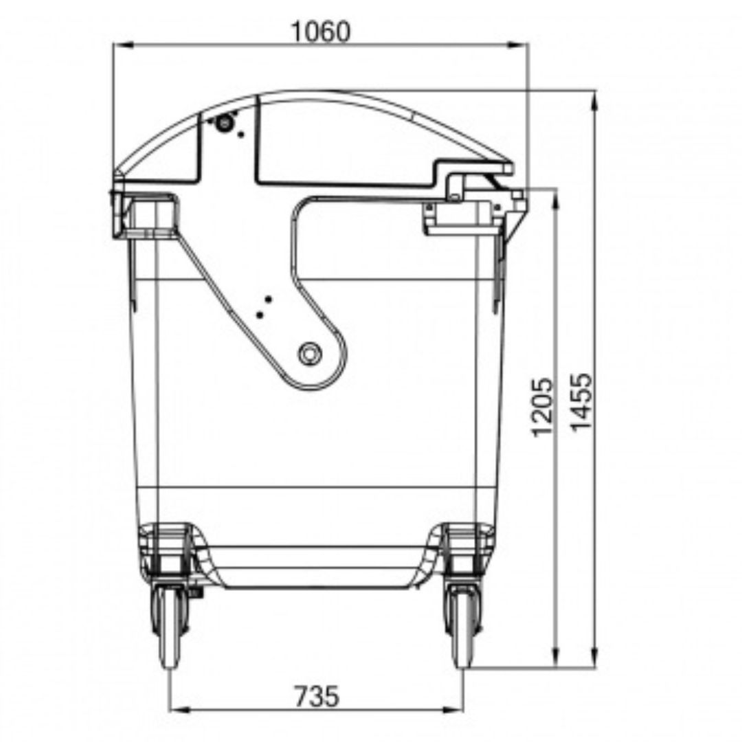 ESE 1100 l Waste Container with Dome Lid – photo 4