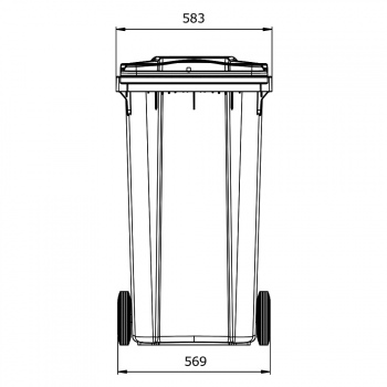 ESE 240 l Wheelie Bin, Red – photo 4