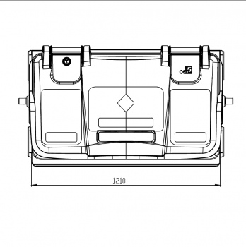 ESE 660 l Waste Container, Blue – photo 4
