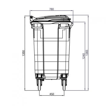 ESE 770 l Waste Container, Brown – photo 3