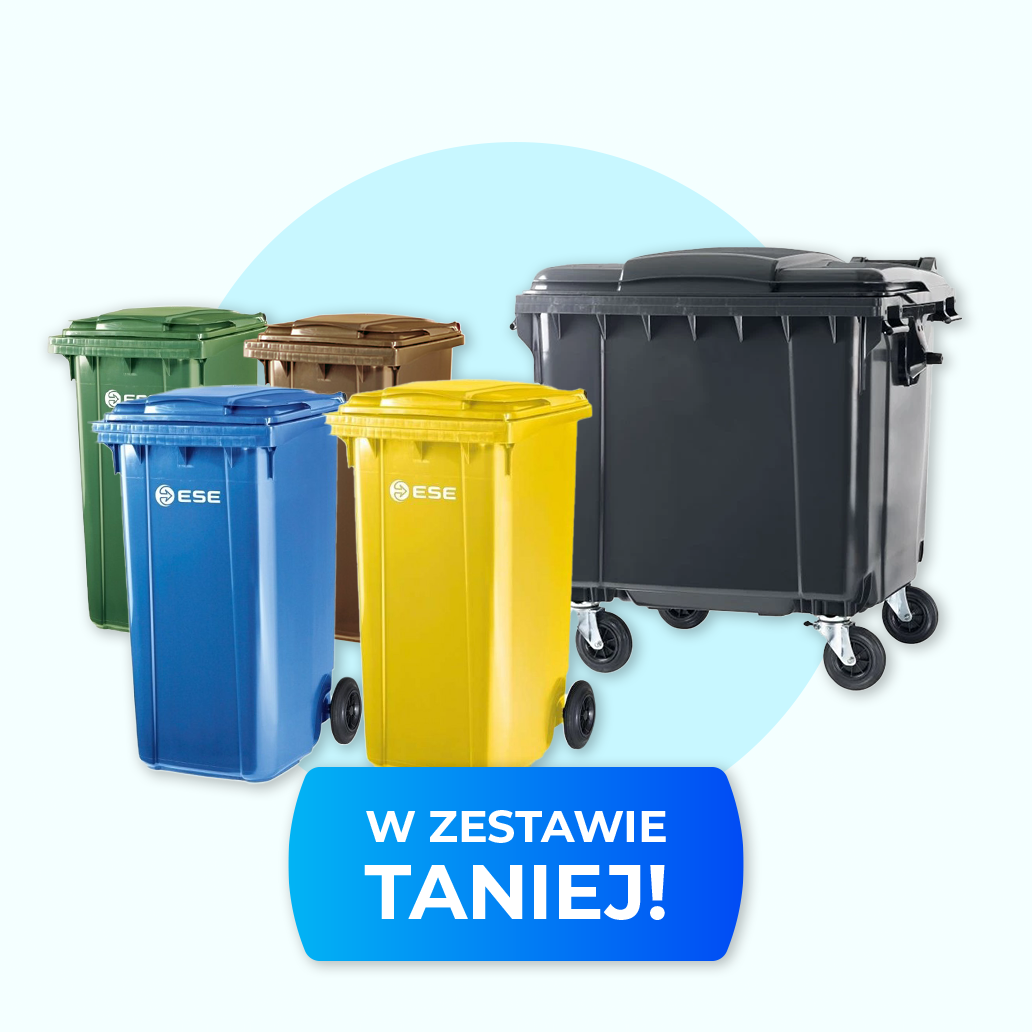 ESE 1100 l + 4 x 240 l Waste Container Set