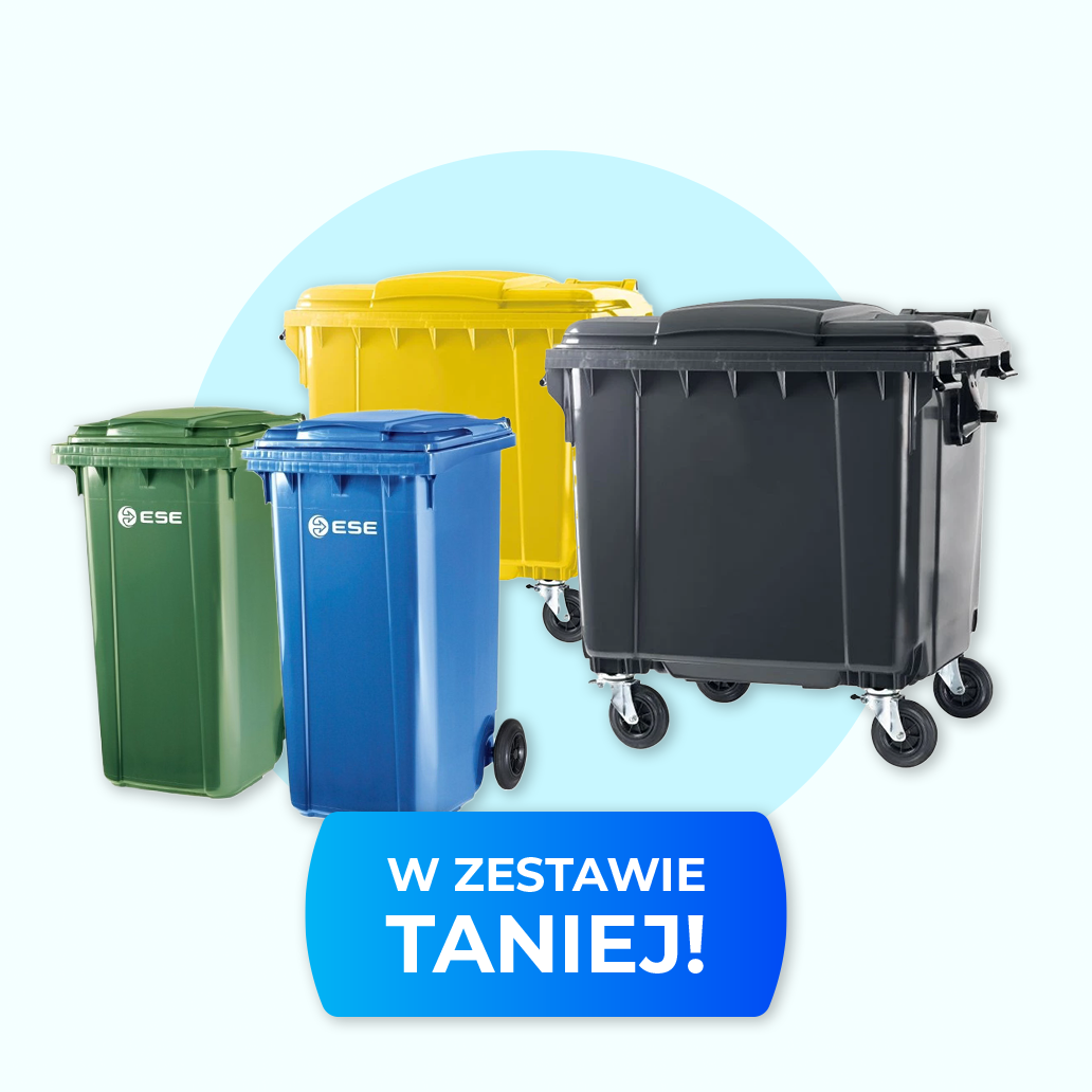 ESE waste container set 2 x 1100 l + 2 x 240 l