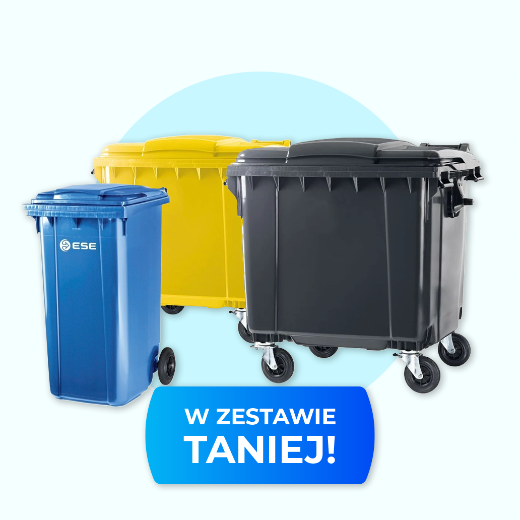 ESE waste container set 2 x 1100 l + 240 l