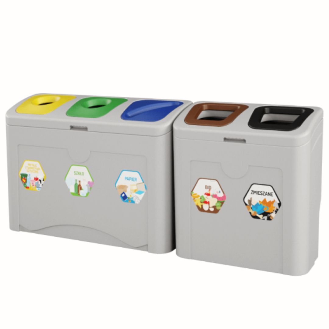 Marcelo 5 x 50 l Recycling Bin – photo 2