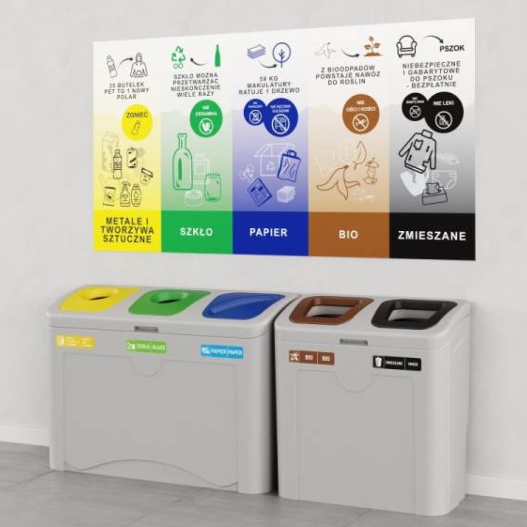 Marcelo 5 x 50 l Recycling Bin – photo 4