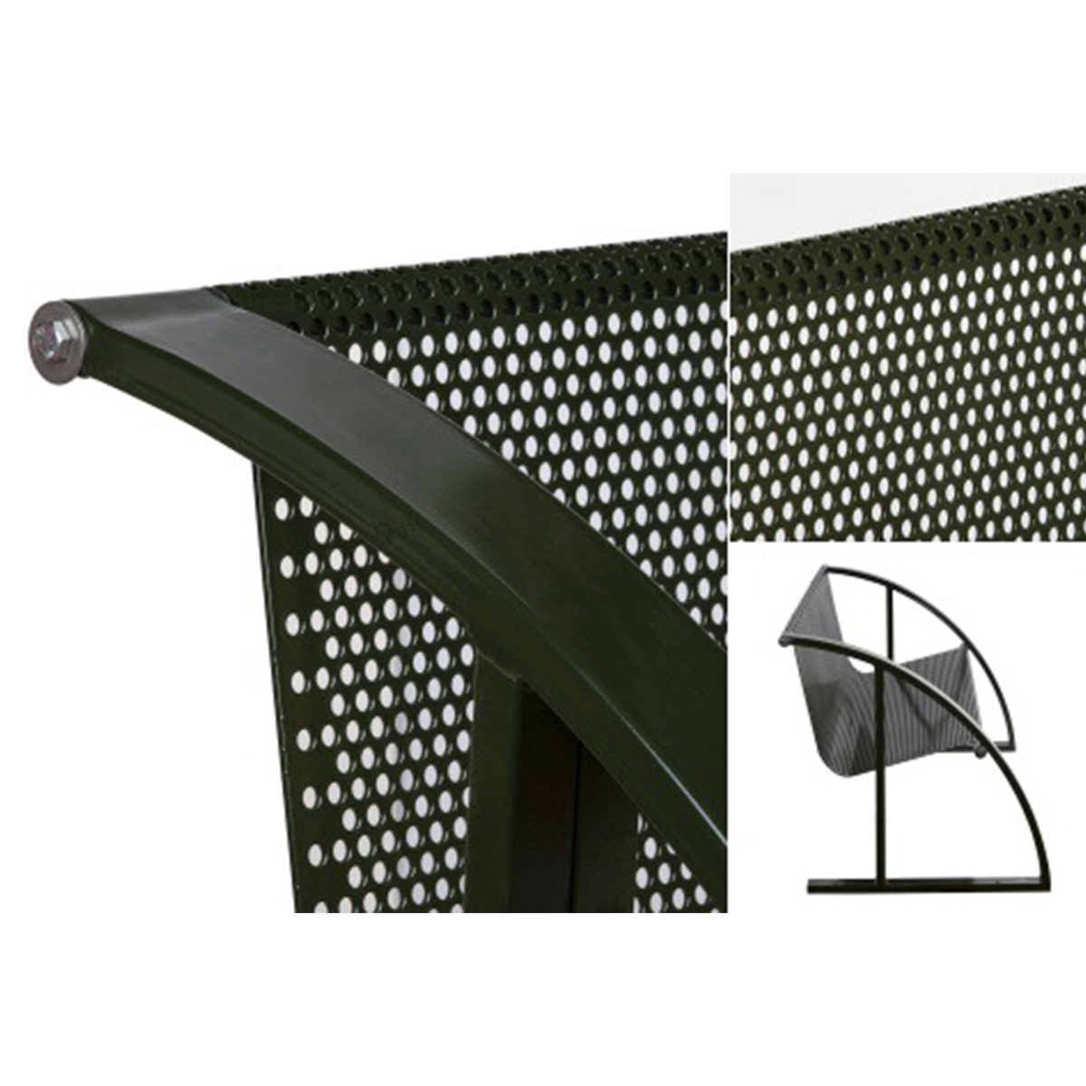 Paolo Steel Bench with Backrest 215 cm – photo 4