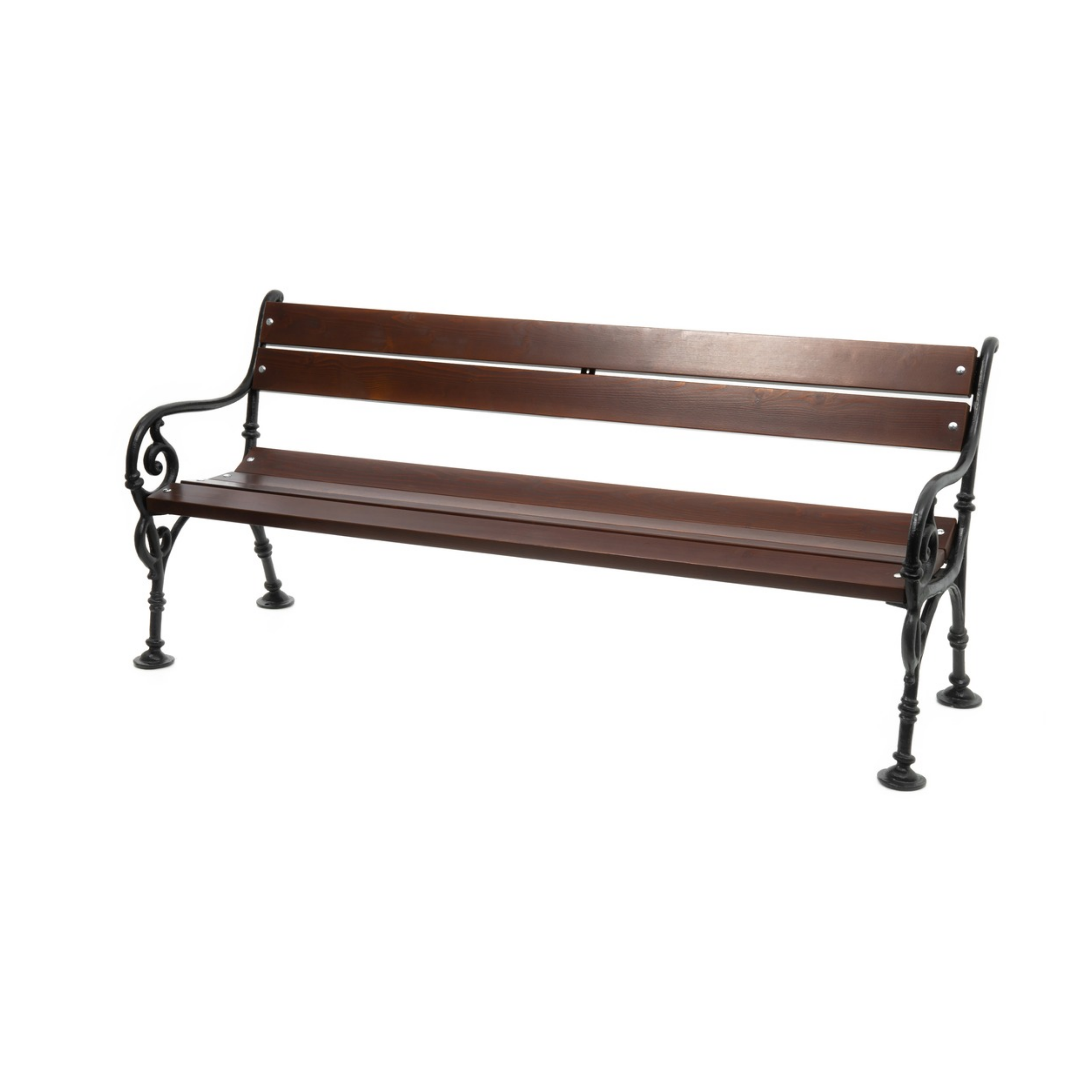 Teodora Viennese Cast Iron Park Bench with Backrest 185 cm