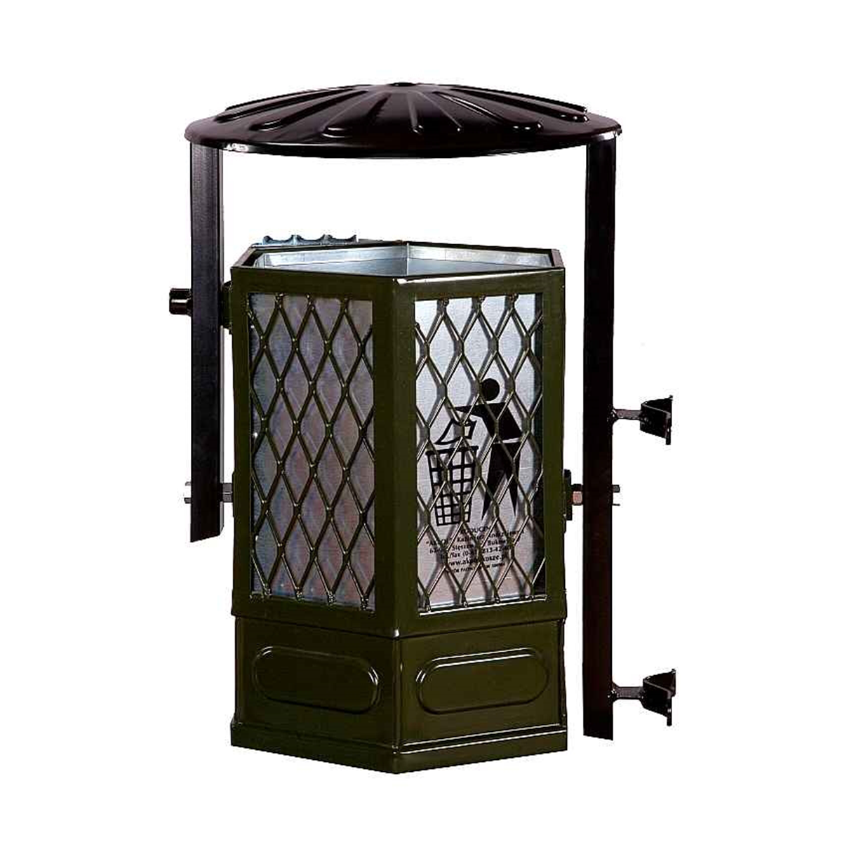 Niko street litter bin 35 l with canopy