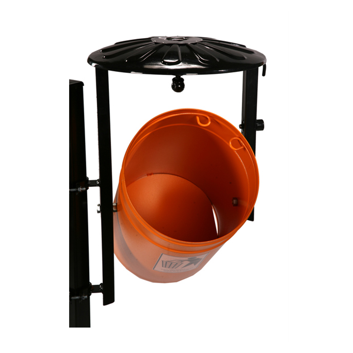 Mikołaj street litter bin 35 l with canopy and ashtray – photo 4