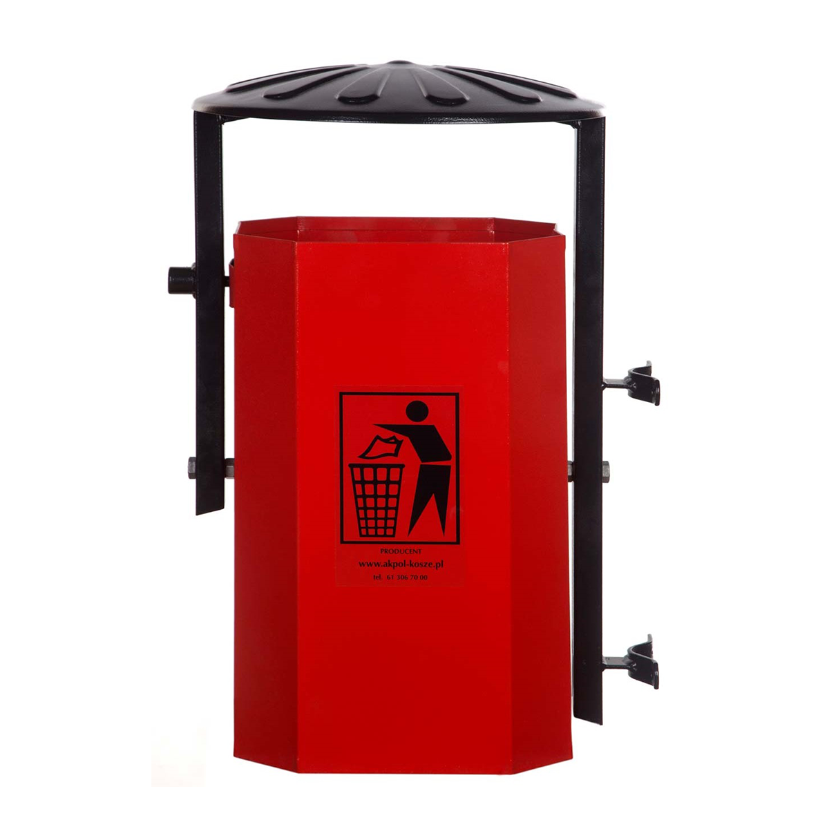 Antoni street litter bin 35 l with canopy 10 kg