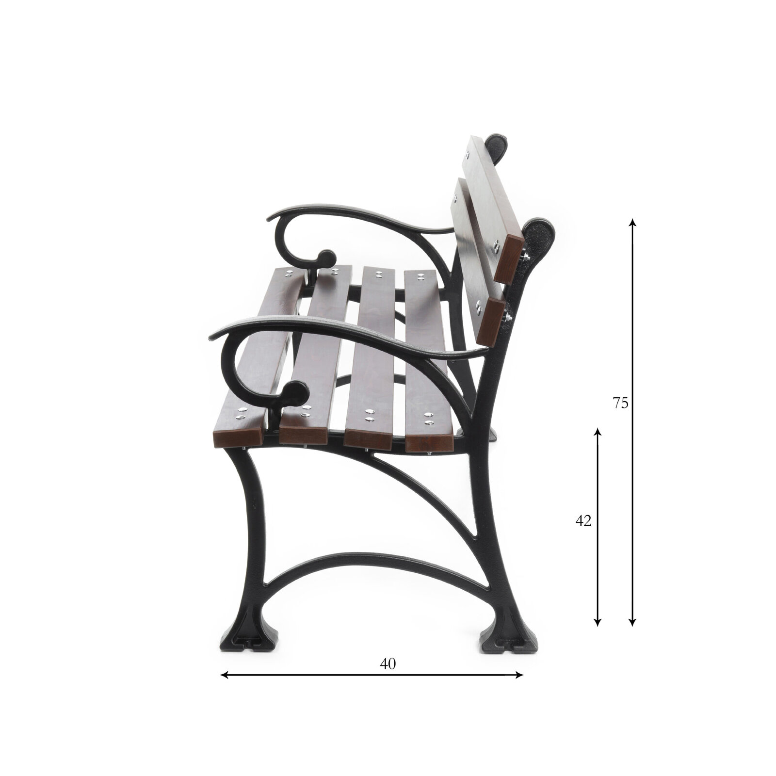Antoine cast iron bench with backrest 180 cm – photo 7